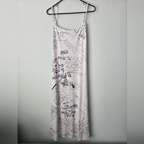 Desigual | Dresses | Desigual Newspaper Letter Print Maxi Dress | Poshmark